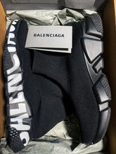 Cargar imagen en el visor de la galería, Balenciaga Speed Graffiti Trainers Black White
